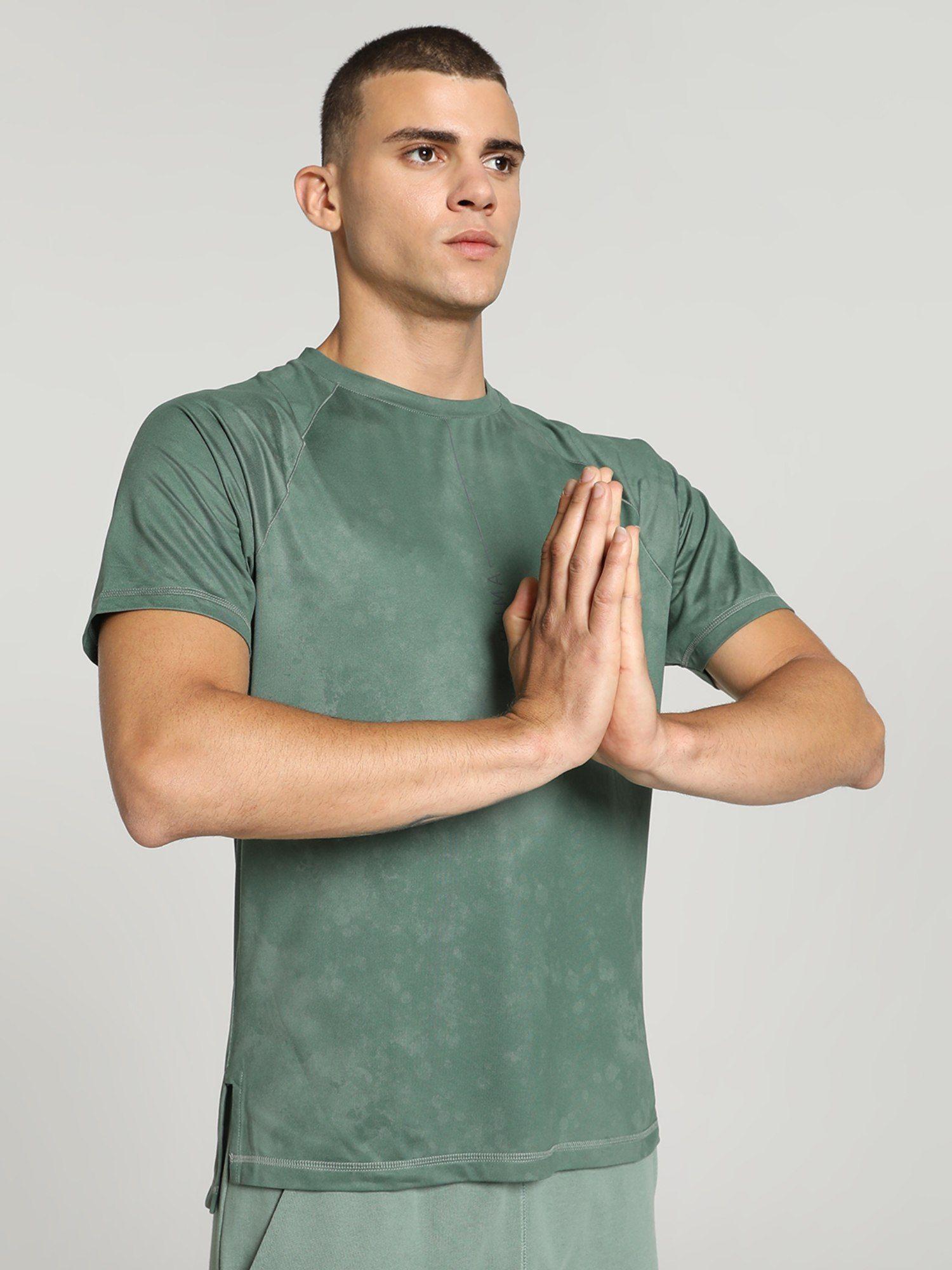 studio yogini lite men green t-shirt
