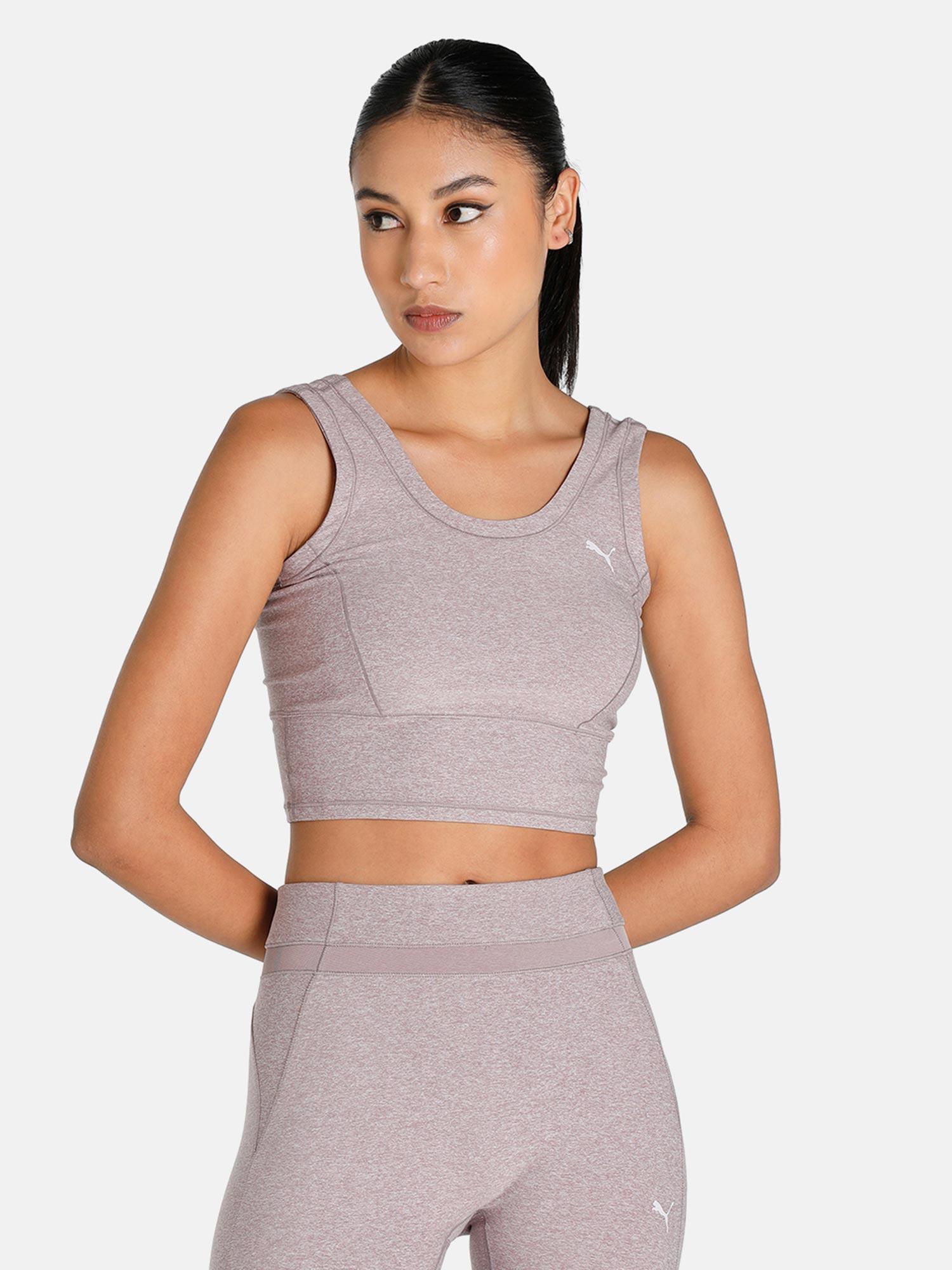 studio yogini luxe cropped women training tank top