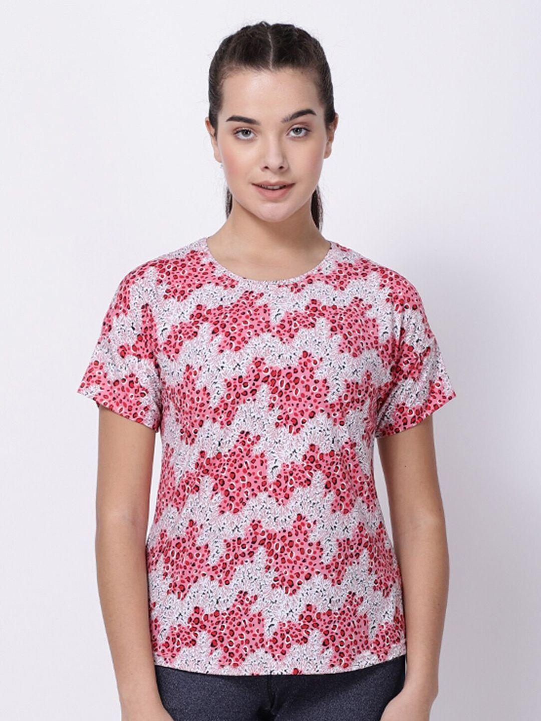 studioactiv women multicoloured floral printed raw edge t-shirt