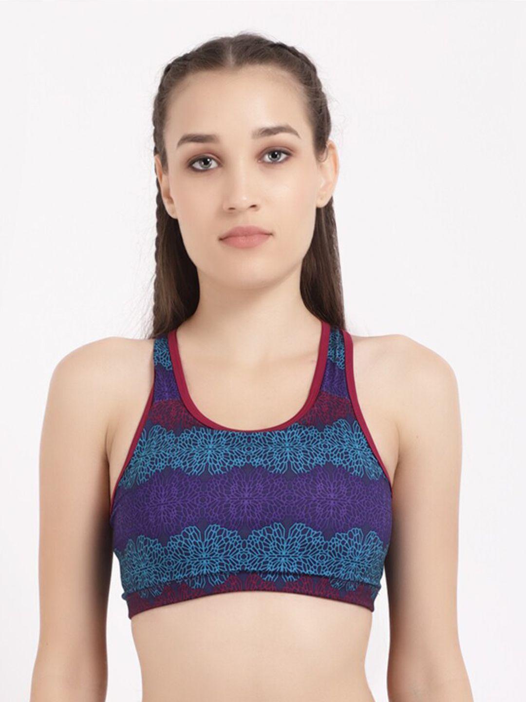studioactiv blue & purple abstract sports bra
