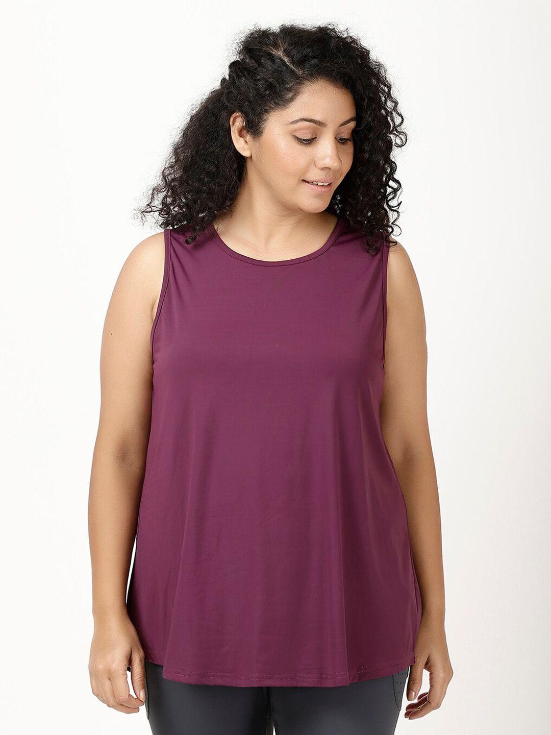 studioactiv round neck sleeveless cut out a-line top