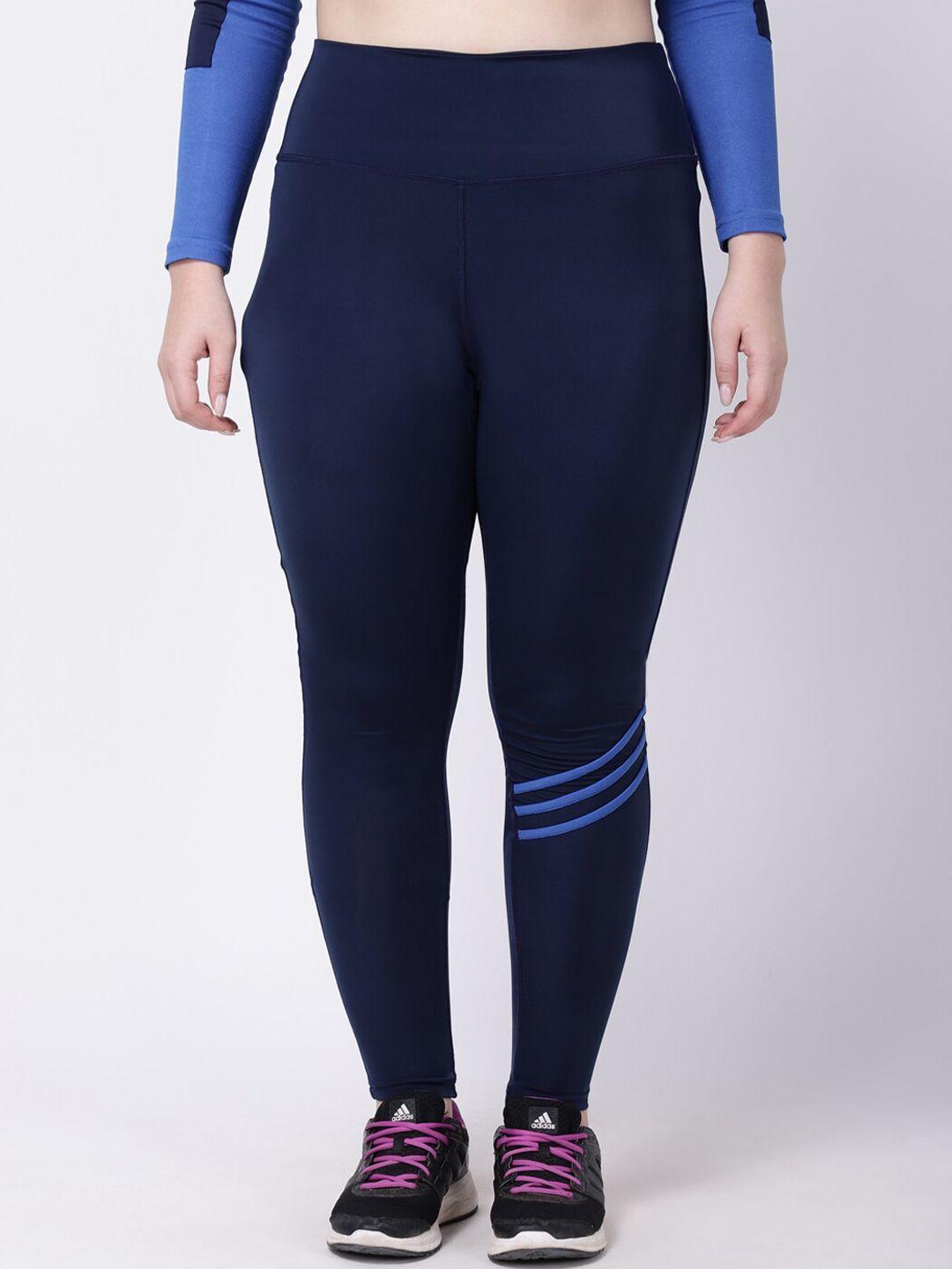 studioactiv women navy blue solid tights