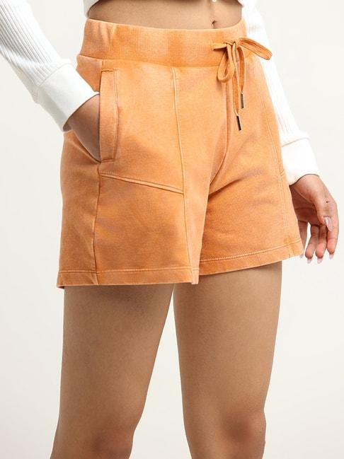 studiofit by westside orange cotton shorts