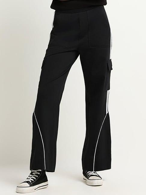 studiofit by westside black cargo track pants