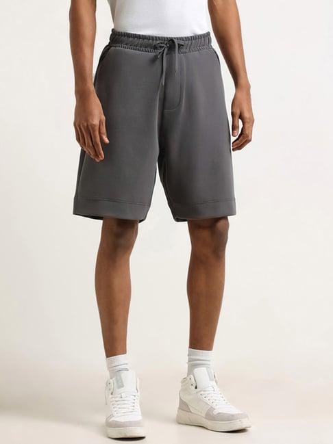 studiofit by westside dark grey relaxed fit shorts