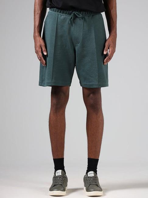 studiofit by westside emerald green relaxed fit shorts