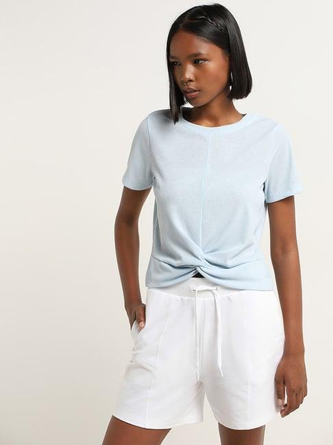 studiofit by westside light blue knot design t-shirt