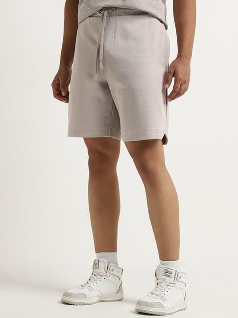 studiofit by westside light mauve relaxed-fit mid-rise shorts