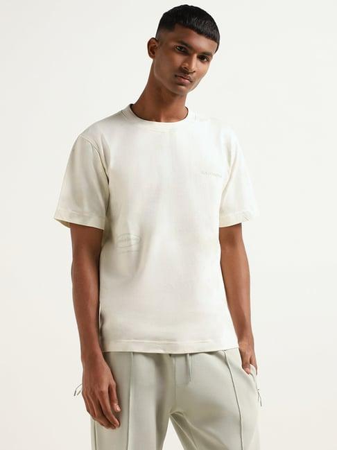 studiofit by westside off-white printed relaxed-fit t-shirt