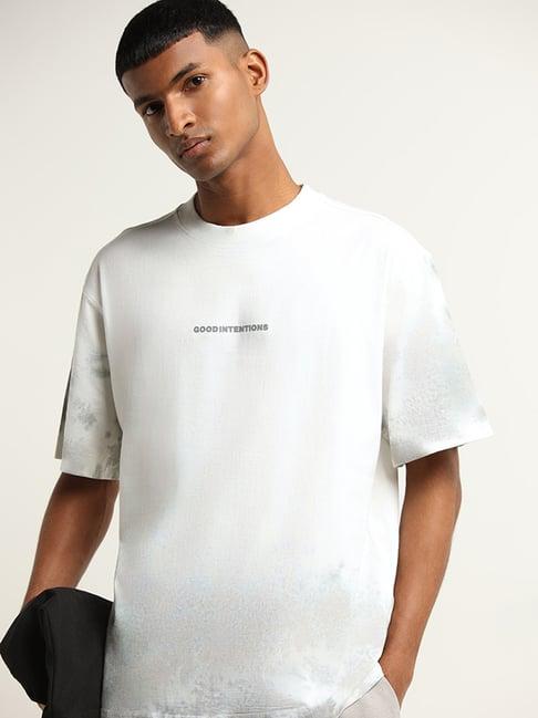 studiofit by westside off-white printed t-shirt