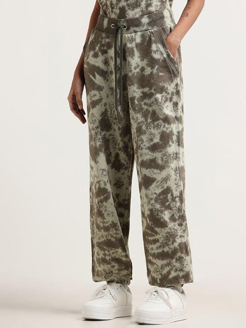 studiofit by westside olive tie dye joggers