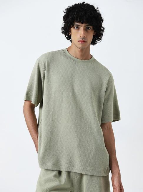 studiofit by westside sage textured relaxed-fit t-shirt