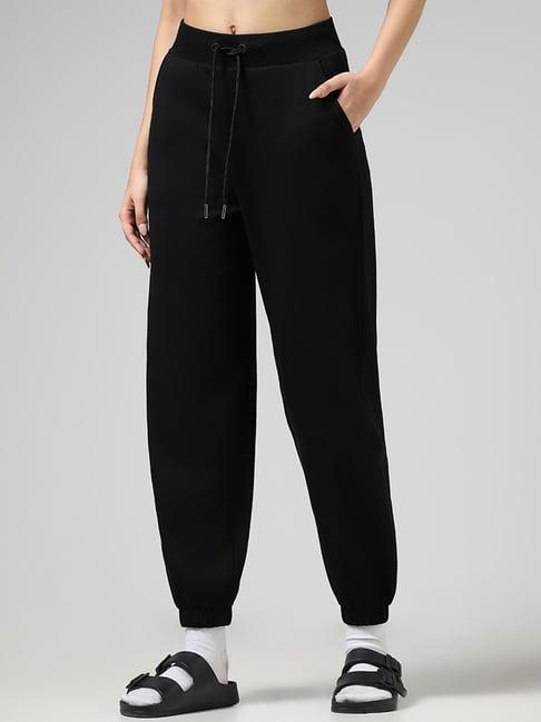 studiofit by westside solid black track pants