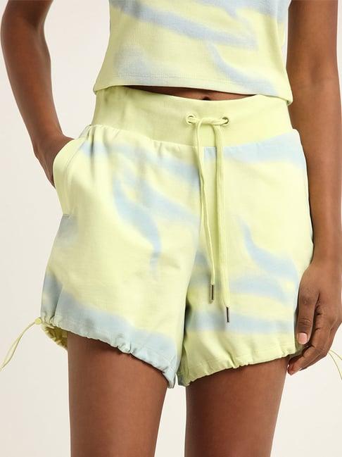 studiofit by westside yellow mid rise shorts