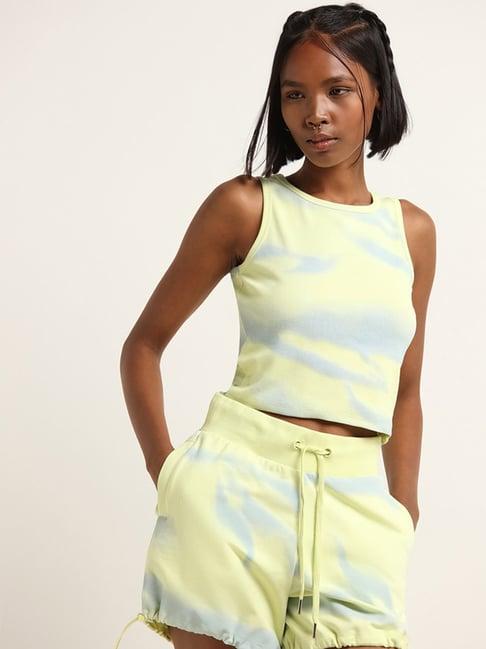 studiofit by westside yellow ribbed top