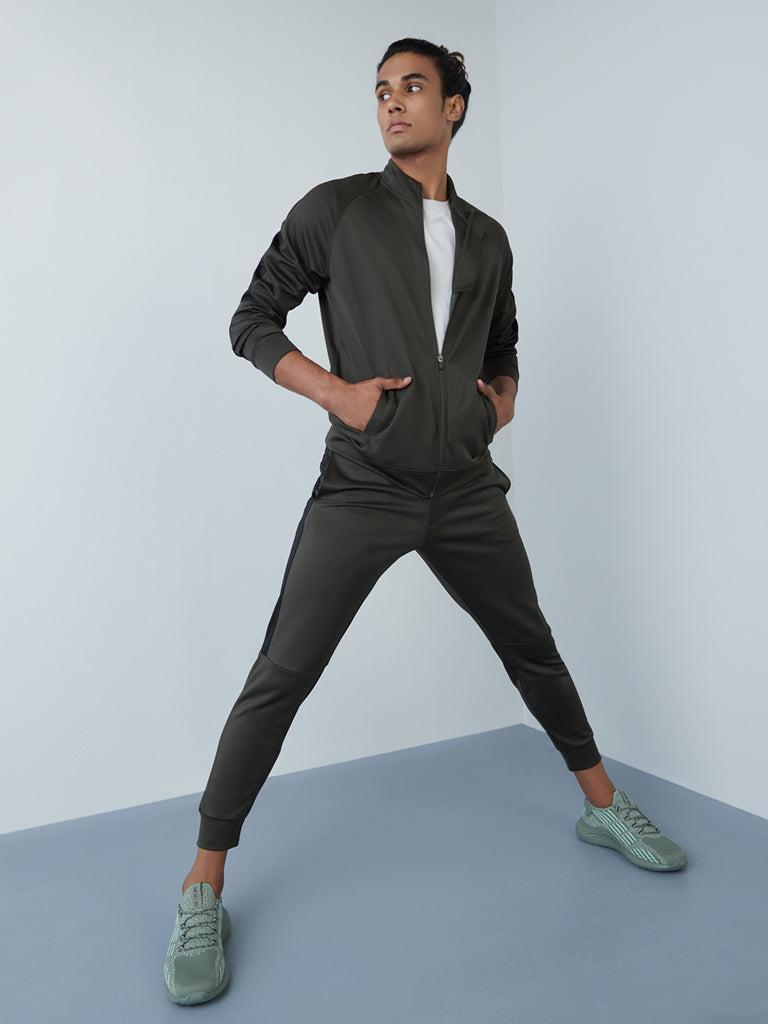 studiofit olive slim-fit jacket