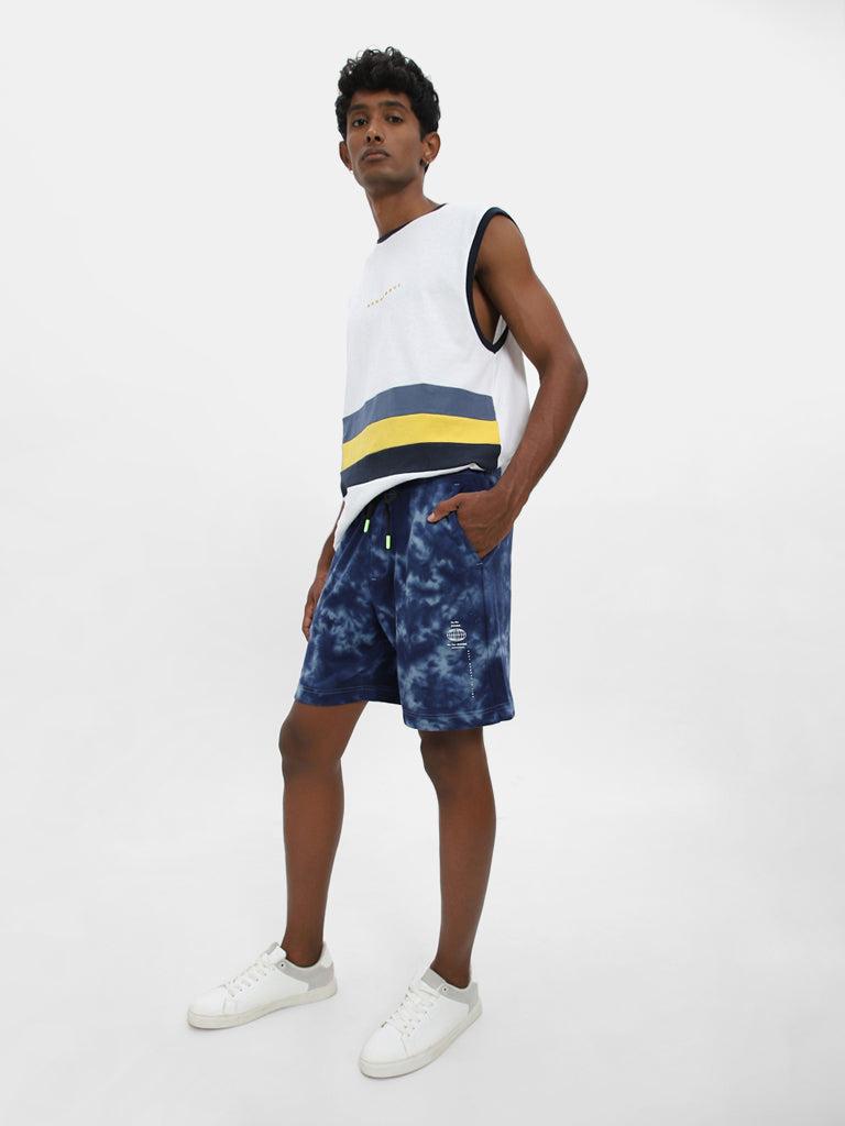 studiofit printed blue shorts