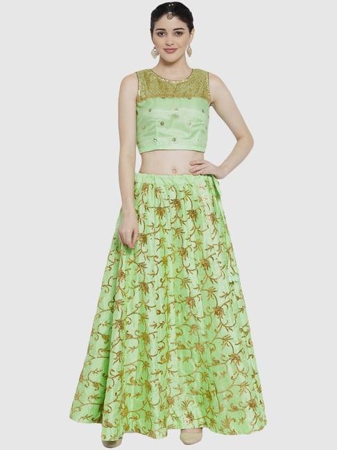 studiorasa green embroidered skirts