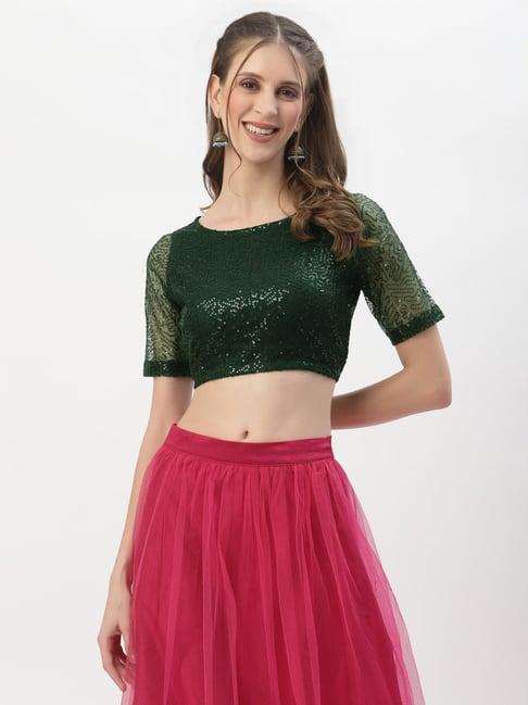 studiorasa green embellished choli