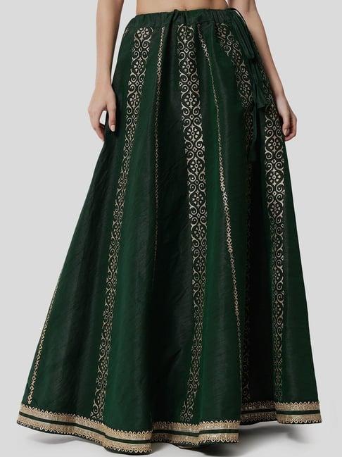studiorasa green printed skirt