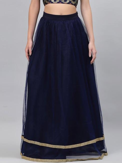 studiorasa navy plain skirt