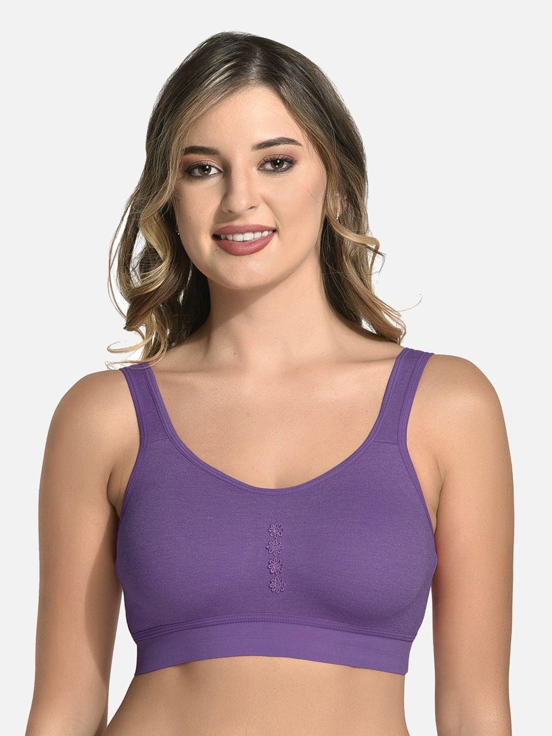 styfun non padded dry fit cotton all day comfort sports bra