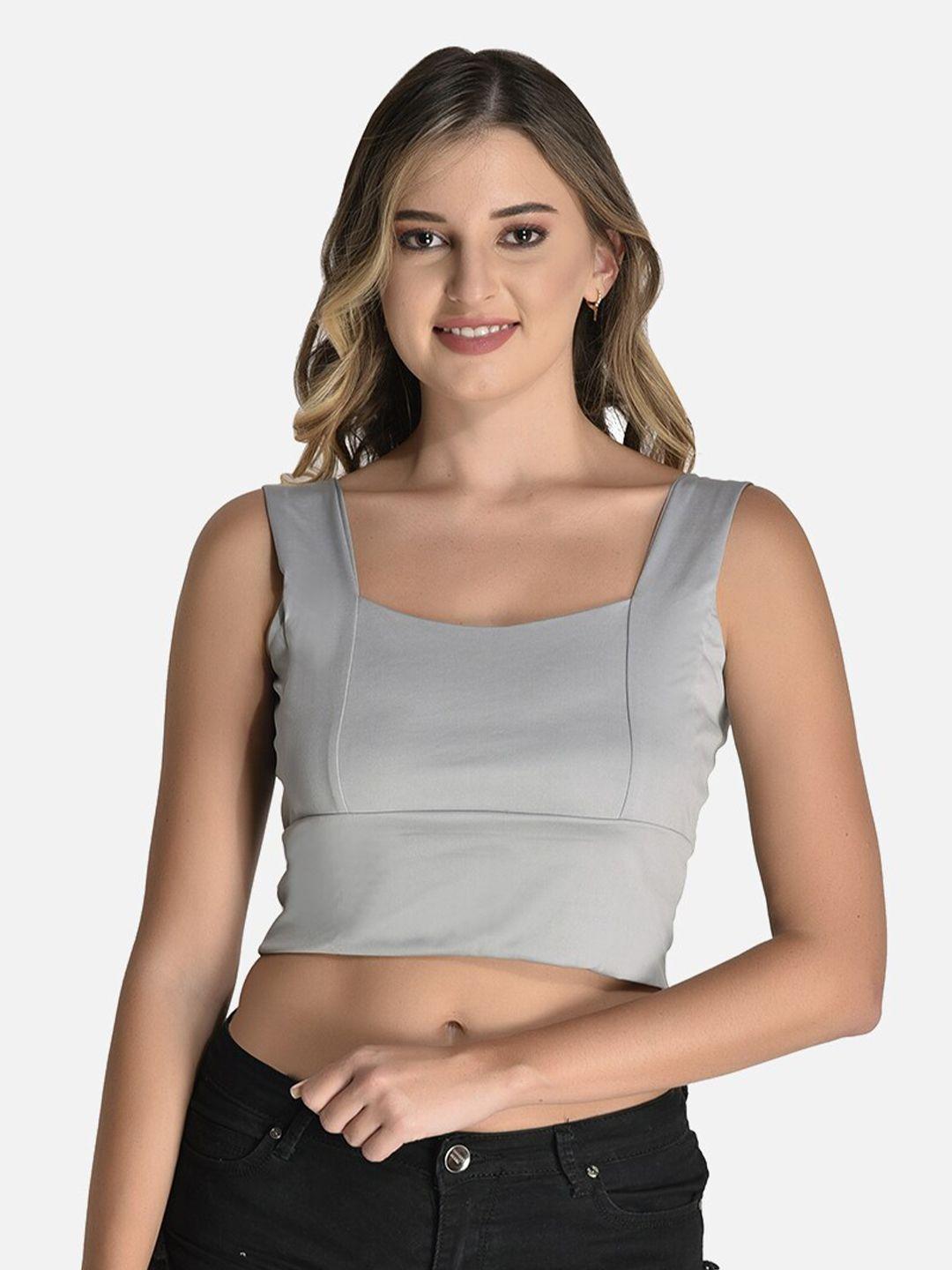 styfun square neck fitted crop top