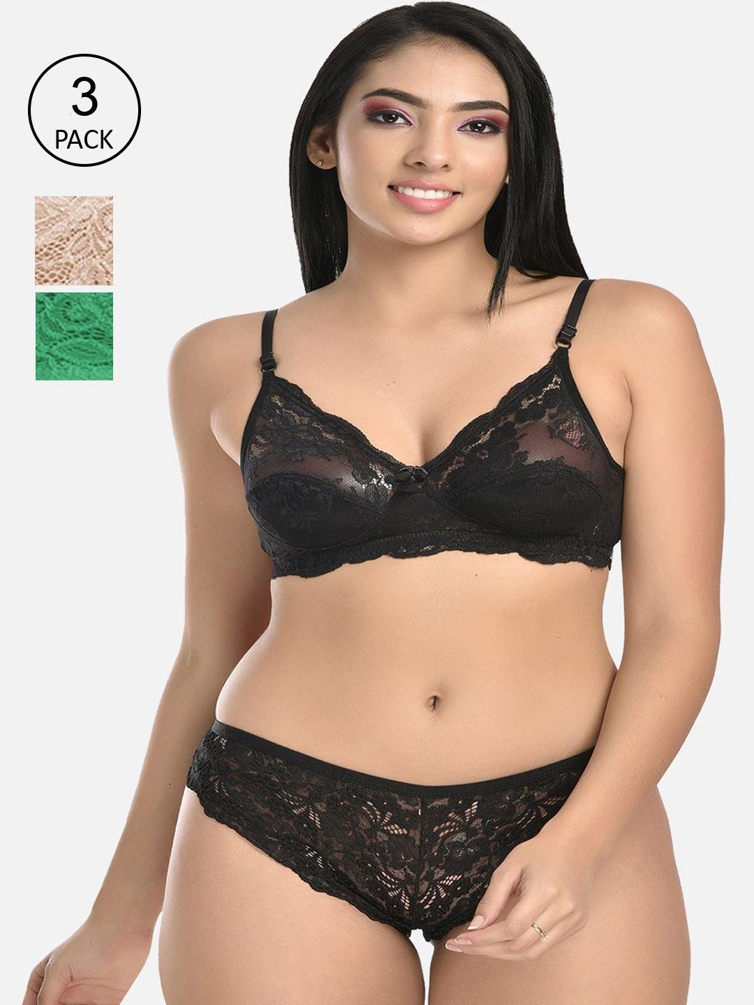 styfun women pack of 3 self design lingerie set
s_rimjhim_set_beigegreenblack_b