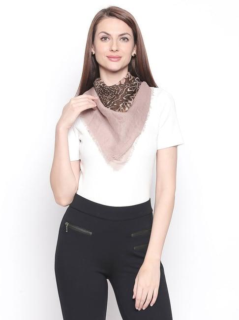 style quotient camel printed scarves