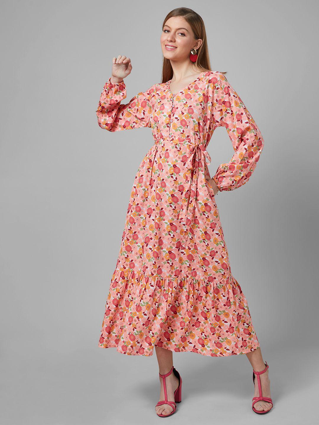 style quotient floral layered a-line midi dress