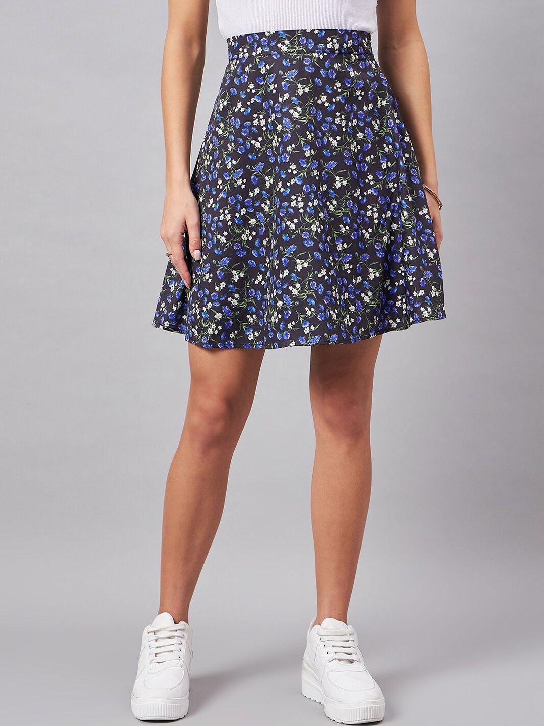 style quotient floral printed a-line mini skirt