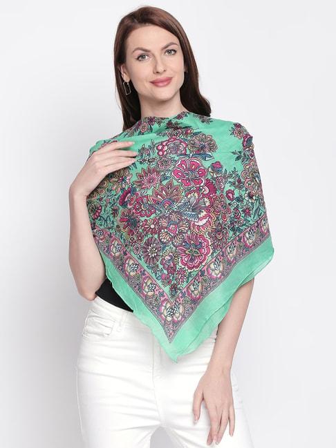 style quotient green floral print scarves