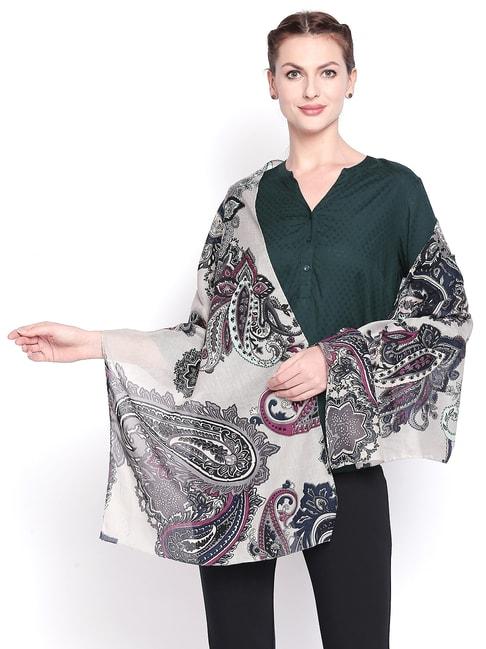style quotient grey printed scarves