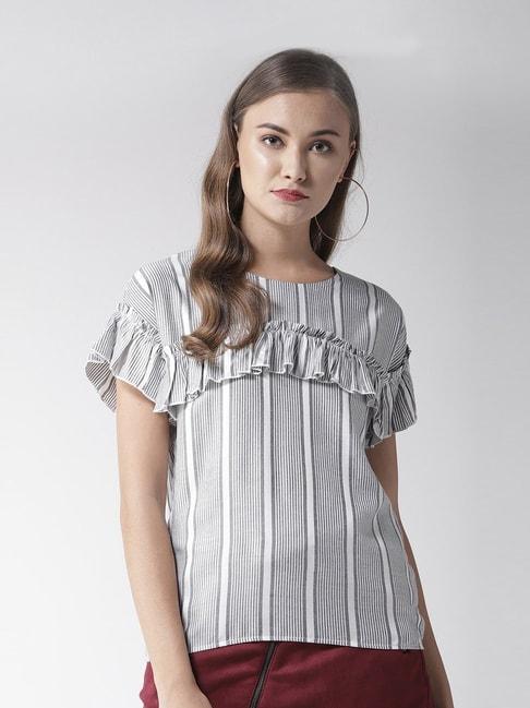 style quotient grey striped top
