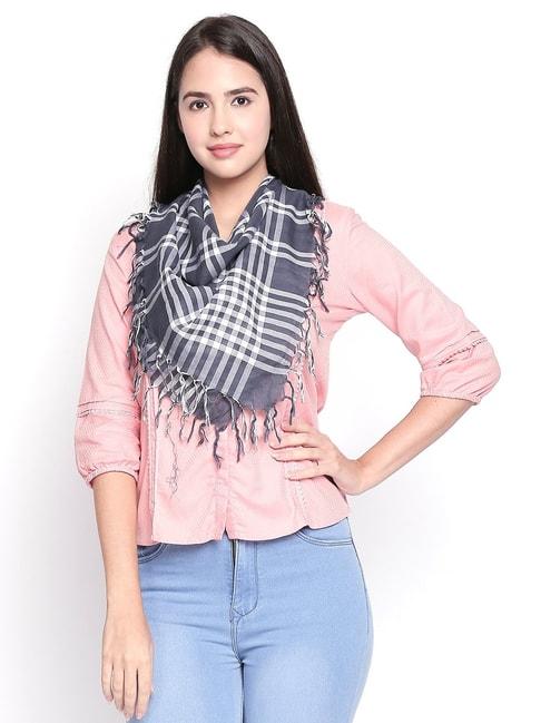 style quotient navy checks scarves