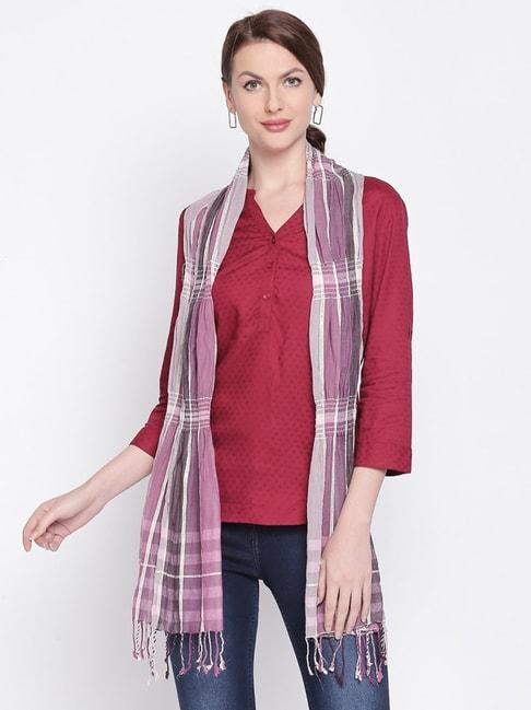 style quotient pink checks scarves