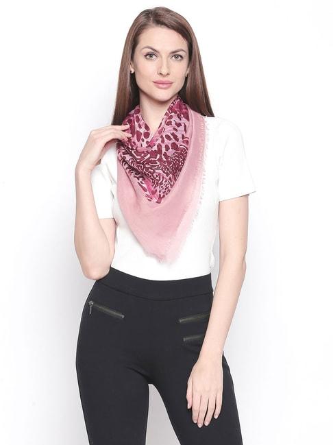 style quotient pink printed scarves