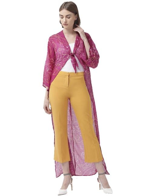 style quotient pink printed shrug