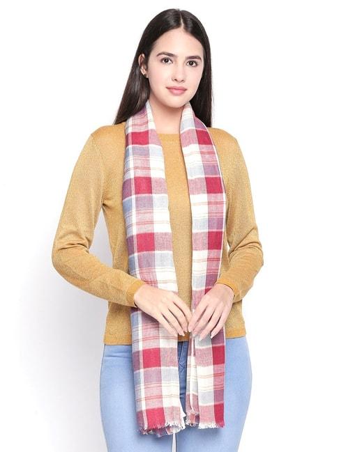 style quotient red & blue checks scarves
