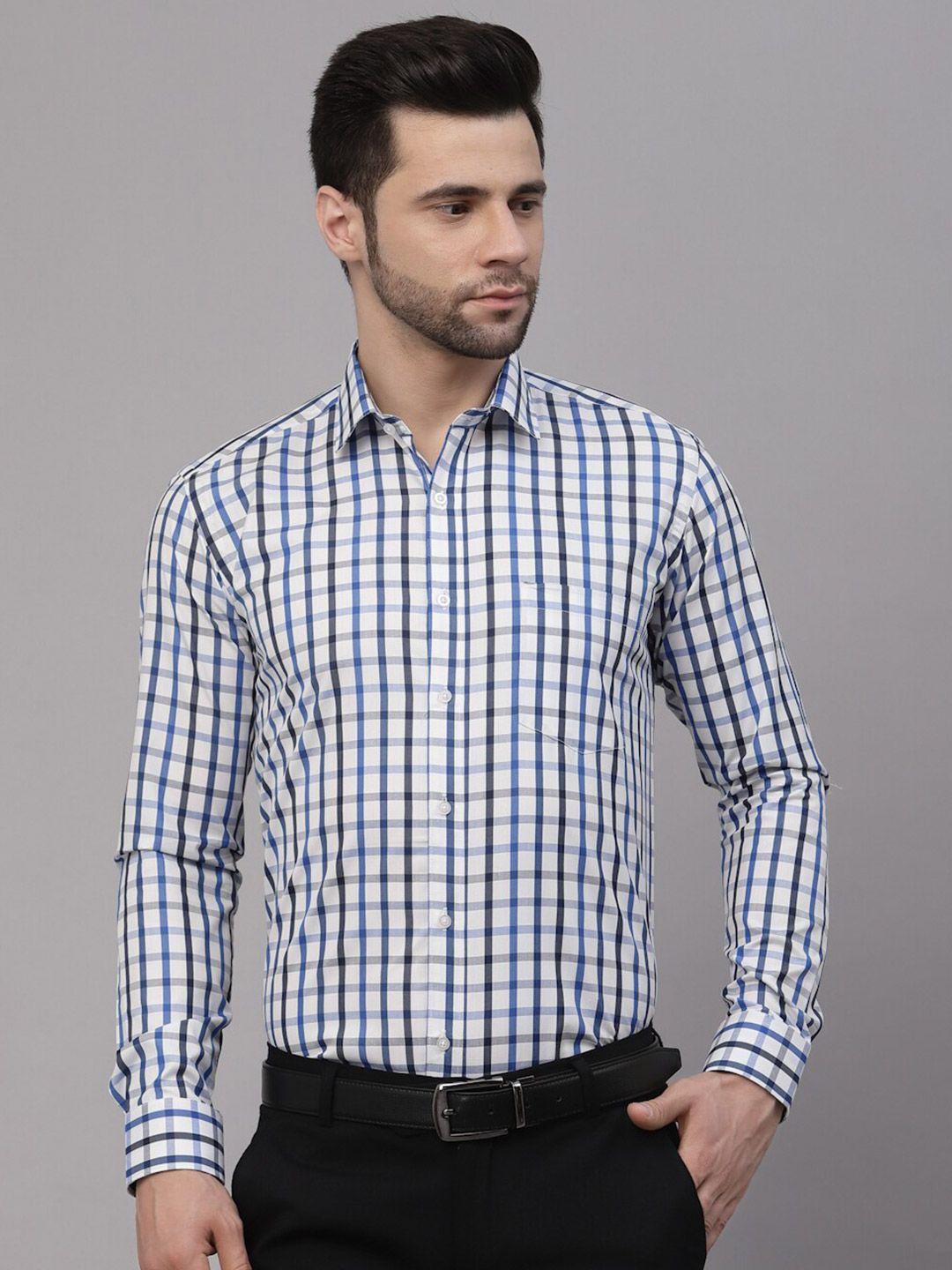 style quotient smart gingham checked formal shirt