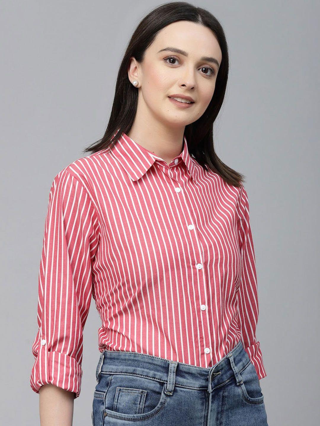 style quotient smart opaque striped formal shirt