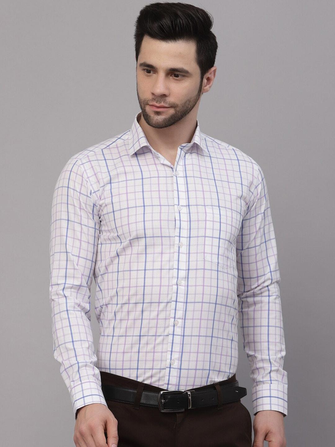 style quotient smart tartan  checked formal shirt