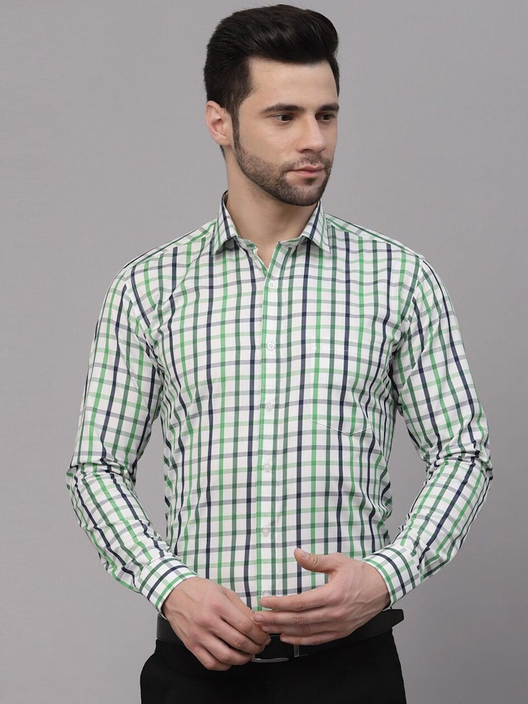 style quotient smart tartan checked formal shirt
