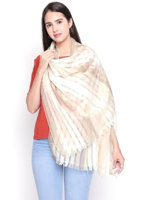 style quotient white striped scarves