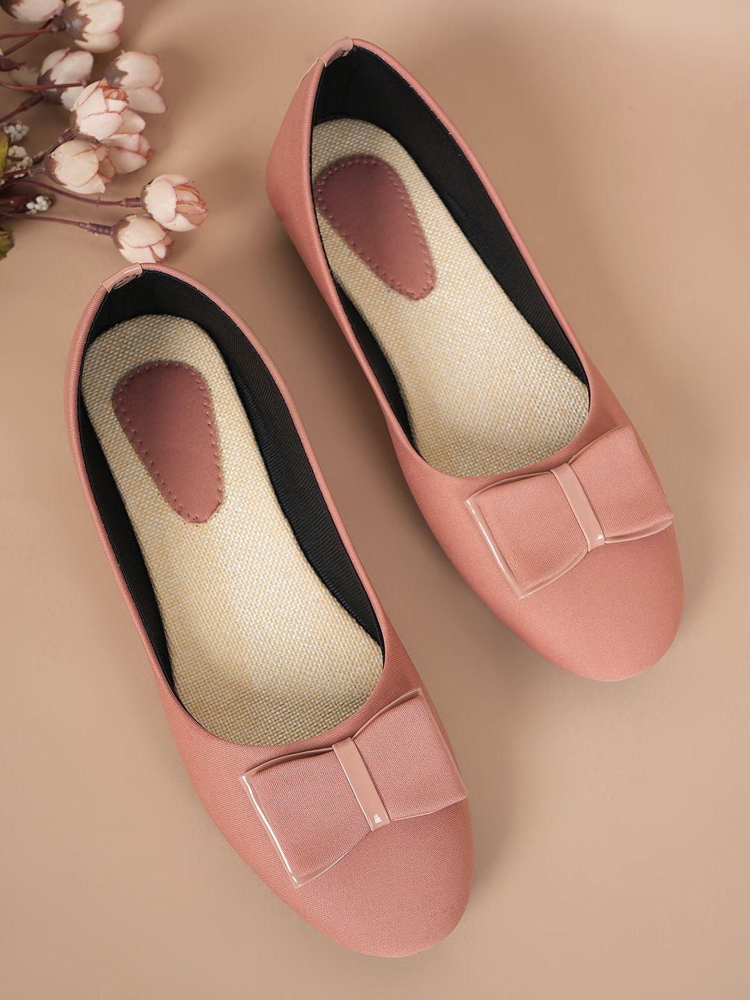 style shoes bow detail round toe ballerinas