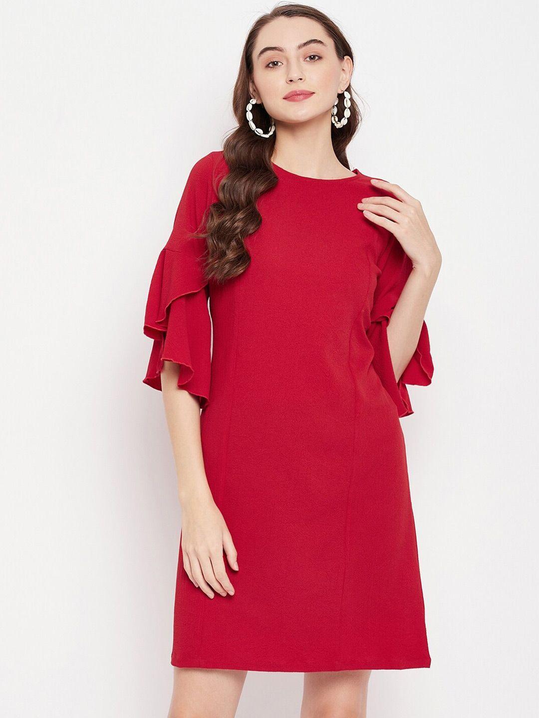 style blush bell sleeves a line dress