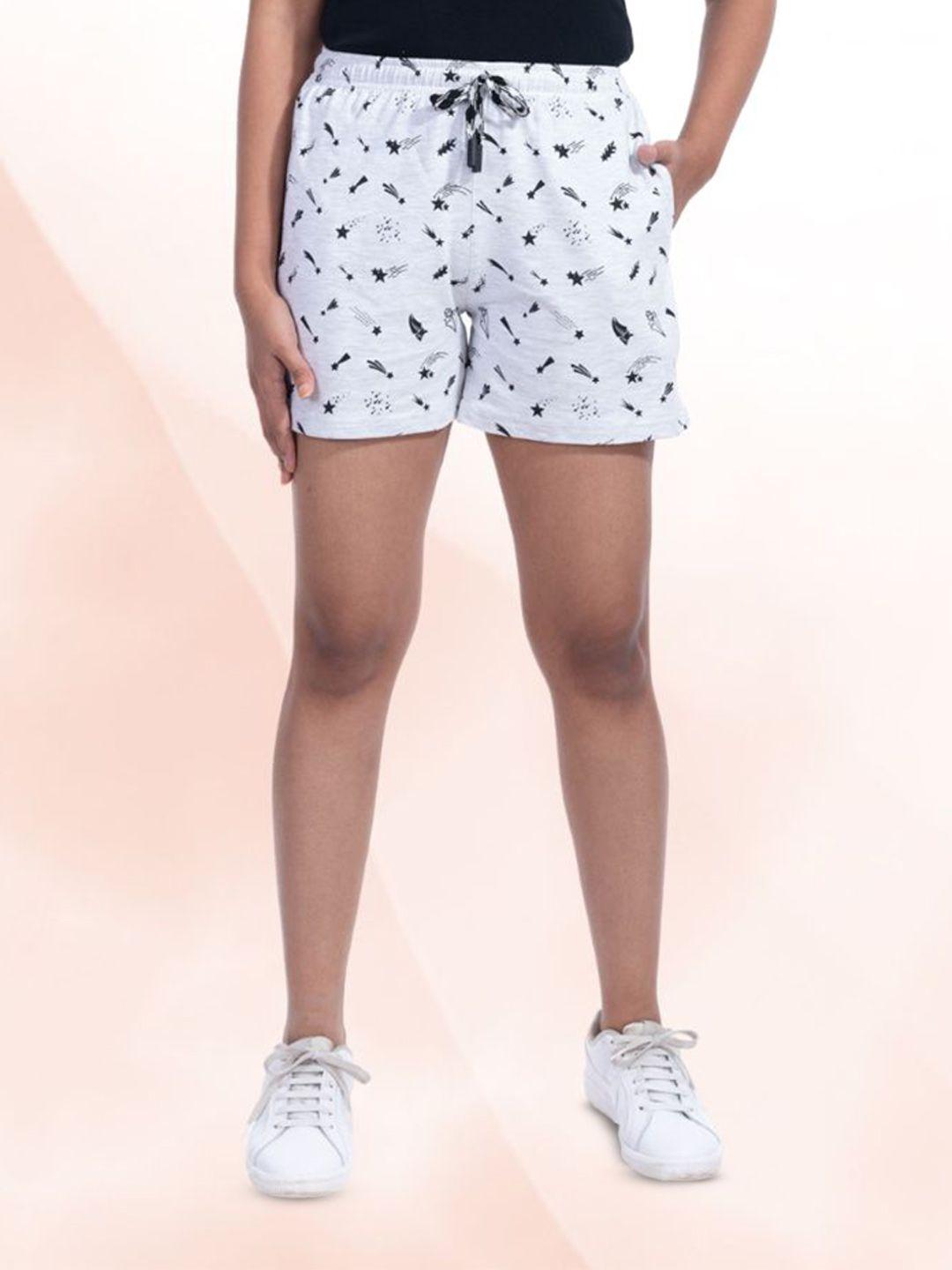 style club women grey conversational printed running chino shorts