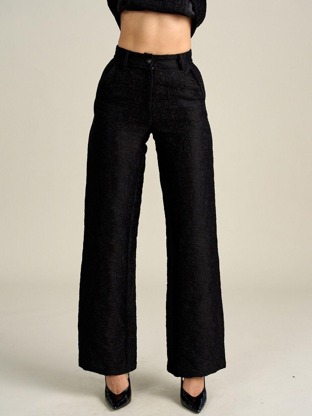 style island megan woven design relaxed fit bootcut trouser