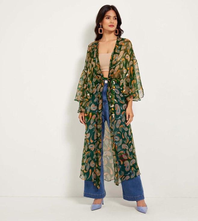 style junkiie green paisley duster
