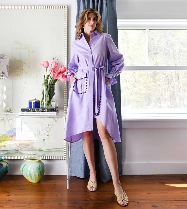 style junkiie lilac sj staples poplin shirt dress